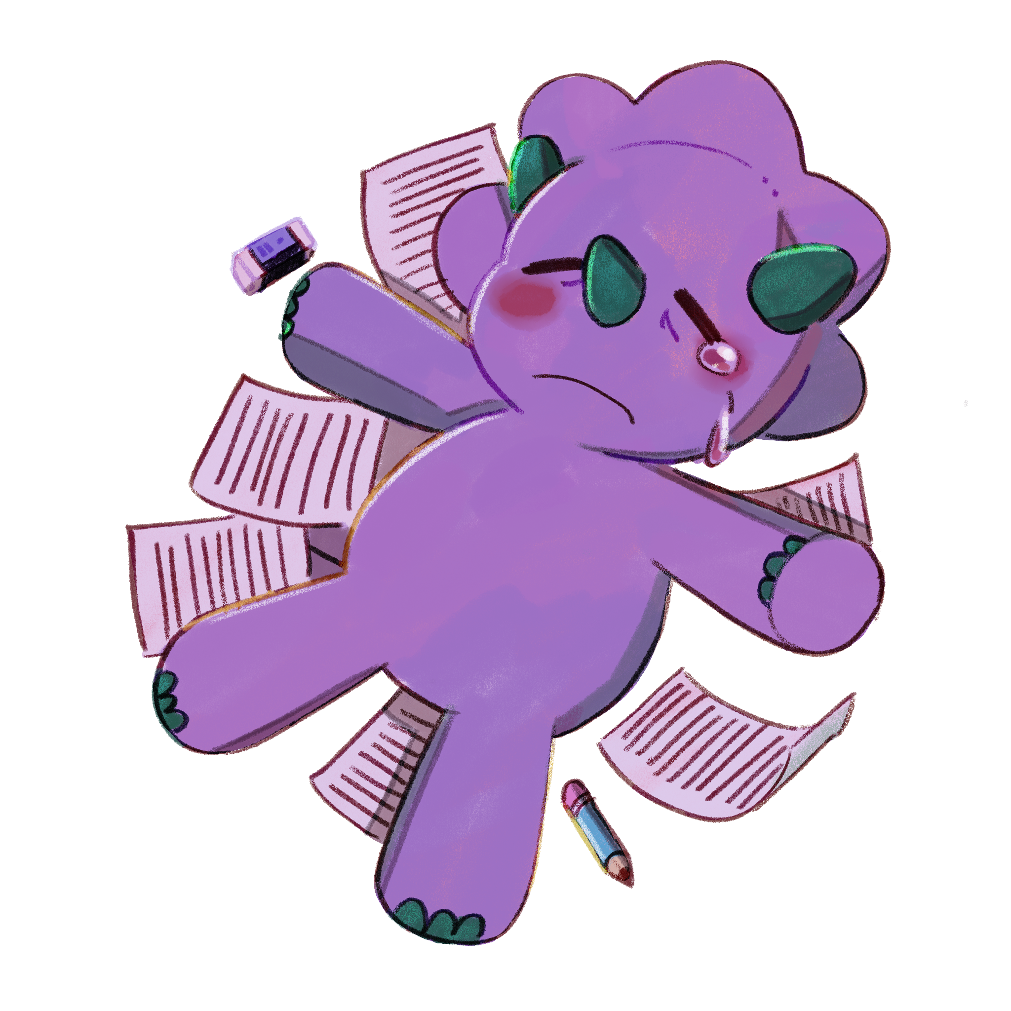 Monthly dino type illustration